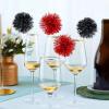 20pcs Foil Firework Cupcake Toppers Birthday Cake Toppers Sparkle Tinsel Cocktail Fruit Toothpick for Birthday Wedding Happy New Year Graduation Valentine's Party Supplies view 1
