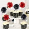20pcs Foil Firework Cupcake Toppers Birthday Cake Toppers Sparkle Tinsel Cocktail Fruit Toothpick for Birthday Wedding Happy New Year Graduation Valentine's Party Supplies view 4