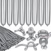 LXZFCRG 260 Long Balloons, Shiny Metallic Latex Twisting Balloon for Balloon Animals, Magic Balloons for Birthdays Wedding Party Decorations 100pcs (Metallic Silver) view 1
