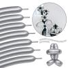 LXZFCRG 260 Long Balloons, Shiny Metallic Latex Twisting Balloon for Balloon Animals, Magic Balloons for Birthdays Wedding Party Decorations 100pcs (Metallic Silver) view 4