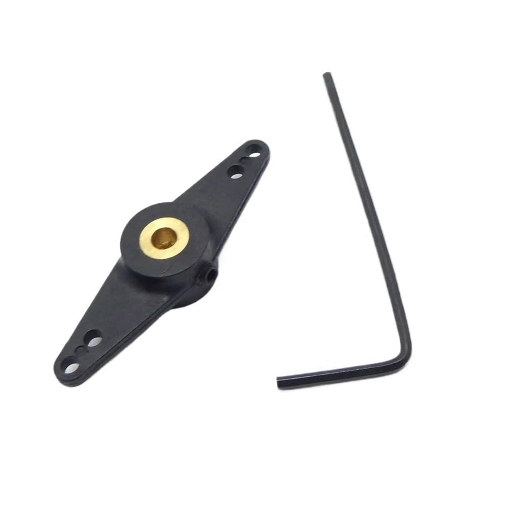 2PCS Nylon Servo Arm Horn Steering Rudder Arm Linkage End Tie Rod Pull Rod End for 3mm Shaft RC Boat Marine(2PCS Straight arm)