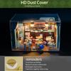 DIY Miniature Dollhouse Kit Back to School House Wooden Miniatures House Crafts DIY Model Kits Christmas Birthday Gifts for Men and Women Friend (with Dust Cover) view 3