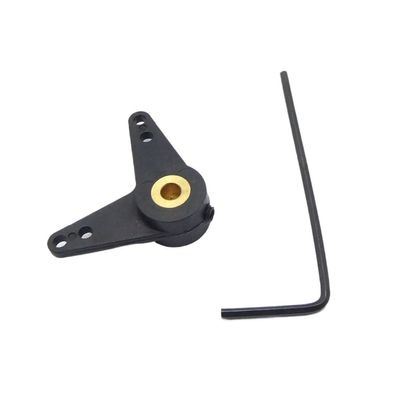 2PCS Nylon Servo Arm Horn Steering Rudder Arm Linkage End Tie Rod Pull Rod End for 3mm Shaft RC Boat Marine(2PCS L-Shaped arm)