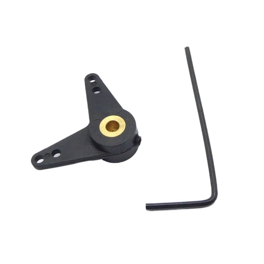 2PCS Nylon Servo Arm Horn Steering Rudder Arm Linkage End Tie Rod Pull Rod End for 3mm Shaft RC Boat Marine(2PCS L-Shaped arm)