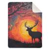 KICPOAY Vivid Deer Sunset Baby Swaddle Blanket for Boys and Girls, Muslin Baby Receiving Swaddle Blanket, Soft Cotton Nursery Swaddling Blankets for Newborn Toddler Infant view 1