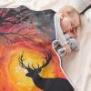 KICPOAY Vivid Deer Sunset Baby Swaddle Blanket for Boys and Girls, Muslin Baby Receiving Swaddle Blanket, Soft Cotton Nursery Swaddling Blankets for Newborn Toddler Infant view 4