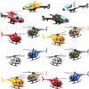 16 Pack Diecast Helicopters Toy Small Helicopters Model Police Fire Engineering Military Helicopters for Kids Birthday Children's Day Party Gifts Classroom Rewards view 1