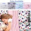 Personalized Toddler Girls Sleeping Bag Nap Mat for Daycare, Mermaid Kids Sleeping Bag with Pillow & Blanket for Preschool Kindergarten, Custom Name Easy Carry Napsack White 2 view 2