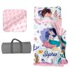 Personalized Toddler Girls Sleeping Bag Nap Mat for Daycare, Mermaid Kids Sleeping Bag with Pillow & Blanket for Preschool Kindergarten, Custom Name Easy Carry Napsack White view 1