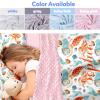 Personalized Toddler Girls Sleeping Bag Nap Mat for Daycare, Mermaid Kids Sleeping Bag with Pillow & Blanket for Preschool Kindergarten, Custom Name Easy Carry Napsack Orange view 2