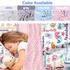 Custom Toddler Girls Nap Mat Sleeping Bag for Daycare, Mermaid Kids Sleeping Bag with Pillow & Blanket for Preschool Kindergarten, Easy Carry Personalized Name Monogrammed Nap Roll Pink view 2