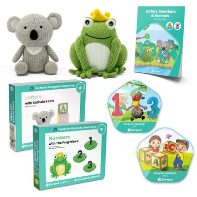 Storypod Letters, Numbers & Animals Set for The Learning-First Audio Play System | Content for Age 3 Years, 3 Months | SEL Audio Learning & Interactive Fun
