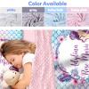 Custom Toddler Girls Sleeping Bag Nap Mat for Daycare, Mermaid Kids Sleeping Bag with Pillow & Blanket for Preschool Kindergarten, Personalized Name Easy Carry Napsack Purple 6 view 2