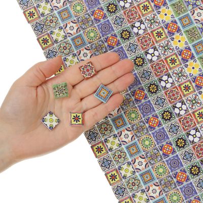 150 pcs, Dollhouse Flooring, 1:12 Scale Doll House Tiles, Miniature Checkerboard Floor, REDUCIO!