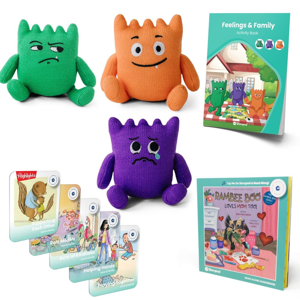 Storypod Feeling & Family Set for The Learning-First Audio Play System | Content for Age 4 Years, 6 Months | SEL Audio Learning & Interactive Fun