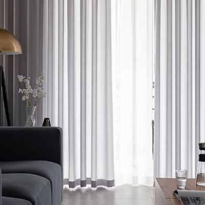 HooHero Grey New Velvet Curtains are Light and Impermeable Living Kids Nursery Room 50 Wide Sheer Curtains Home Decoration Voile Window Cutain