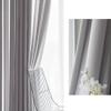 HooHero Grey New Velvet Curtains are Light and Impermeable Living Kids Nursery Room 50 Wide Sheer Curtains Home Decoration Voile Window Cutain view 2