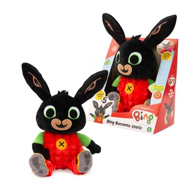 Giochi Preziosi - Bing Plush Storytelling, Soft Fabric, Tells 5 Different Stories, Great for Sleep, for Children from 18 Months
