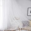 HooHero White Fine Weaving Lace Flower Curtain Coffee Curtain Living Kids Nursery Room 50 Wide Sheer Curtains Home Decoration Voile Window Cutain view 4