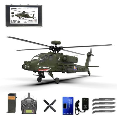 Aetheria RC Helicopter F11 AH64 Airplane, 2.4G 6CH Remote Control Aircraft, Dual Brushless Motor, 6G/3D Stunt Copter Model for Adults-1:32 Scale (RTF Version)