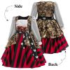 Girls Pirate Costume Buccaneer Princess Dress Up for Kids with Accessories Halloween Cosplay Party Outfit view 3