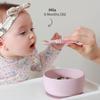 SAMiGO Silicone Baby Bowl and Spoon Set with Suction and Lid, First Stage Self Feeding Essentials, Food Bowl for 6+ Months view 4