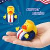 12 Pcs President Rubber Ducks, Funny Duckies, President Memorial and Patriotic Theme Baby Bath Toy, Ducking Game Gifts for Kids Adults, Car Dashboard Decorations, Valentines Day Gifts for Kids view 2