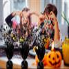 FUBININA 6 Pack Halloween Table Centerpieces Party Table Decoration Metallic Foil Spray Centerpiece Star Black Decor Indoor for Birthday Wedding Anniversary Graduation Holiday Party Supplies view 2