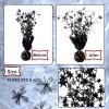 FUBININA 6 Pack Halloween Table Centerpieces Party Table Decoration Metallic Foil Spray Centerpiece Star Black Decor Indoor for Birthday Wedding Anniversary Graduation Holiday Party Supplies view 3