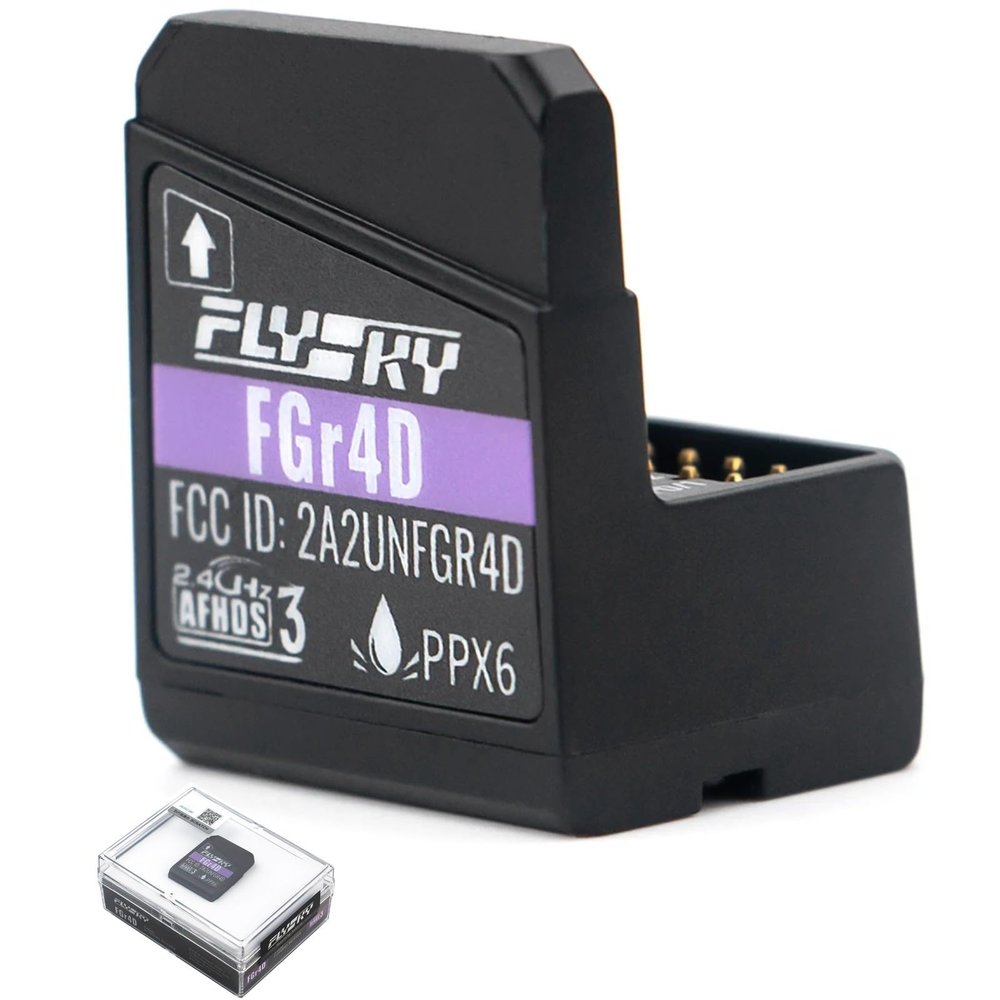 HTLNUZD Flysky FGr4D Receiver 4CH 2.4G Built-in Dual-Antenna PWM/PPM/i-BUS2/S. Bus/i-Bus Output for FS Noble NB4 PL18 EL18 RC Transmitter