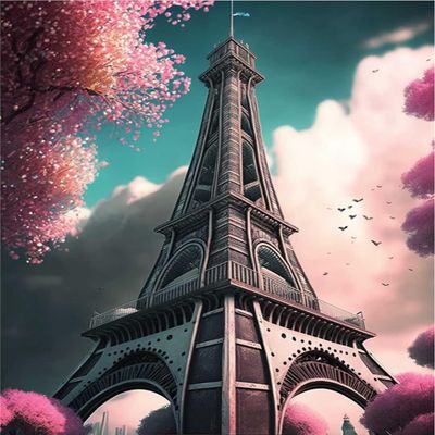 70 Pieces of Puzzle,A Beautiful Iron Tower Landscape Series Wooden Puzzle,Dust-Free Perfect Interlocking,Suitable for Home Decoration,Birthday Gifts,Suitable for Both Men and Women