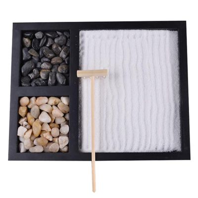 Muzrunq Zen Sand Table Mini Desktop Zen Resin Decoration Zen Sand Table Crafts Ornaments Garden Accessories Living Room Desktop Micro Landscape Decorations.