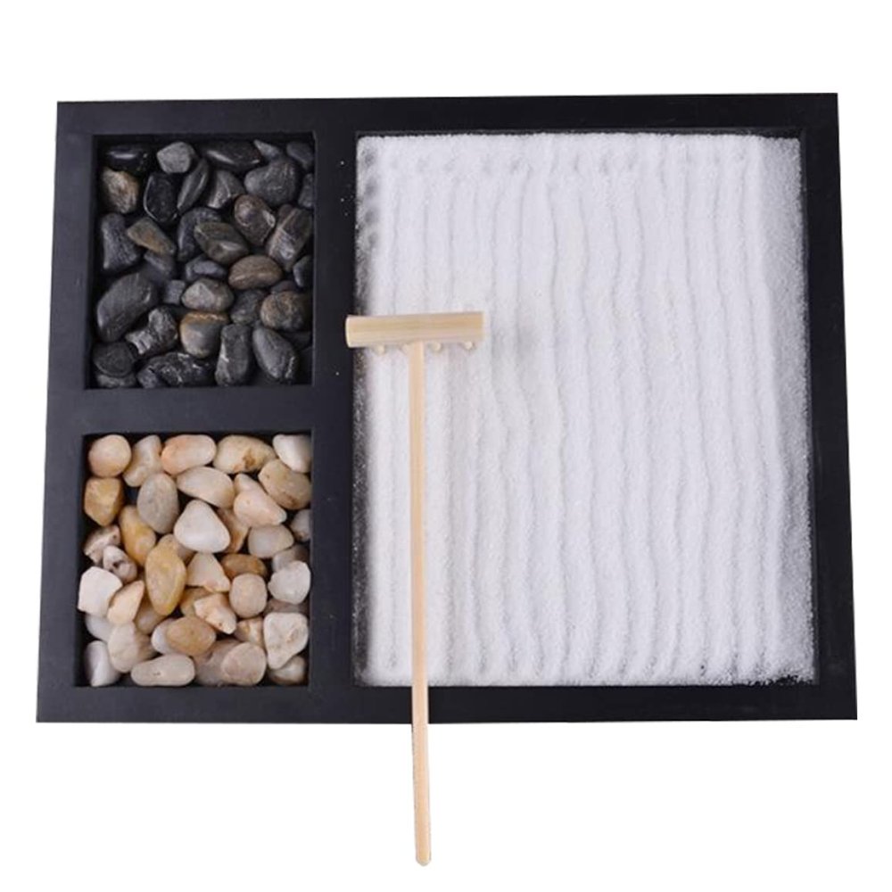 Muzrunq Zen Sand Table Mini Desktop Zen Resin Decoration Zen Sand Table Crafts Ornaments Garden Accessories Living Room Desktop Micro Landscape Decorations.