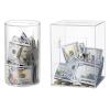 2 PCS Hicocool Clear Acrylic Piggy Bank, 8" H x 5" D Must Break to Open + 5.9" x 4.7" x 7.9" Openable Saving Bank with Lock view 1