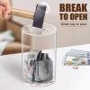 2 PCS Hicocool Clear Acrylic Piggy Bank, 8" H x 5" D Must Break to Open + 5.9" x 4.7" x 7.9" Openable Saving Bank with Lock view 2