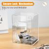 2 PCS Hicocool Clear Acrylic Piggy Bank, 8" H x 5" D Must Break to Open + 5.9" x 4.7" x 7.9" Openable Saving Bank with Lock view 3