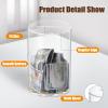 2 PCS Hicocool Clear Acrylic Piggy Bank, 8" H x 5" D Must Break to Open + 5.9" x 4.7" x 7.9" Openable Saving Bank with Lock view 4