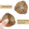 7-in-1 Spinner DND Dice Set, Rotate Metal Rotate Dungeons and Dragons DND Compass Dice, Cool RPG Role Playing Table Game Dice(Gold) view 2