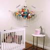 ABBY BABY Large Stuffed Animal Hammock Corner - Stuffed Animal Storage - 100% Natural Cotton Macrame Stuffed Animal Net - Stuff Animal Organizer - Net For Stuffed Animals Corner Large-Pink view 3