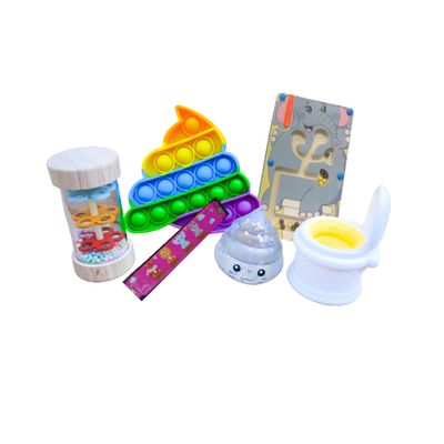 "Keep 'Em on the Toilet" Potty Training Fidget Toy Starter Pack (Pink)
