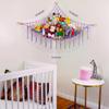 ABBY BABY Large Stuffed Animal Hammock Corner - Stuffed Animal Storage - 100% Natural Cotton Macrame Stuffed Animal Net - Stuff Animal Organizer - Net For Stuffed Animals Corner Large - Purple view 3