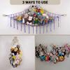 ABBY BABY Large Stuffed Animal Hammock Corner - Stuffed Animal Storage - 100% Natural Cotton Macrame Stuffed Animal Net - Stuff Animal Organizer - Net For Stuffed Animals Corner Large - Purple view 4