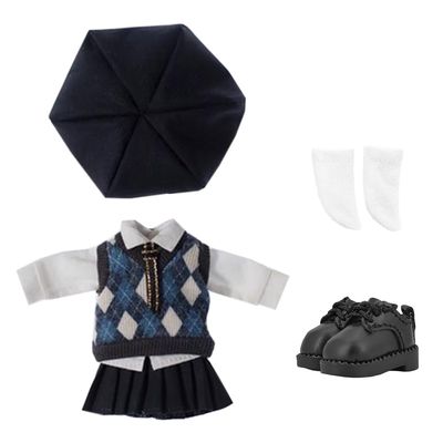 niannyyhouse School Uniform Outfit for Ob11 1/12 BJD Doll 4.3 inches (11 cm) Body (B-6)