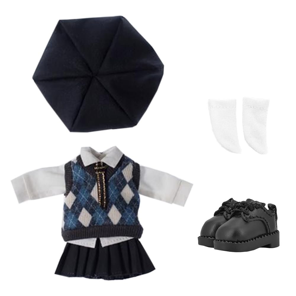 niannyyhouse School Uniform Outfit for Ob11 1/12 BJD Doll 4.3 inches (11 cm) Body (B-6)