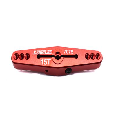 KEBEILEE CNC Alu 15T Dual Sided Steering Servo Arm Upgrade LOSI DBX-L E2.0 1/5 (red)