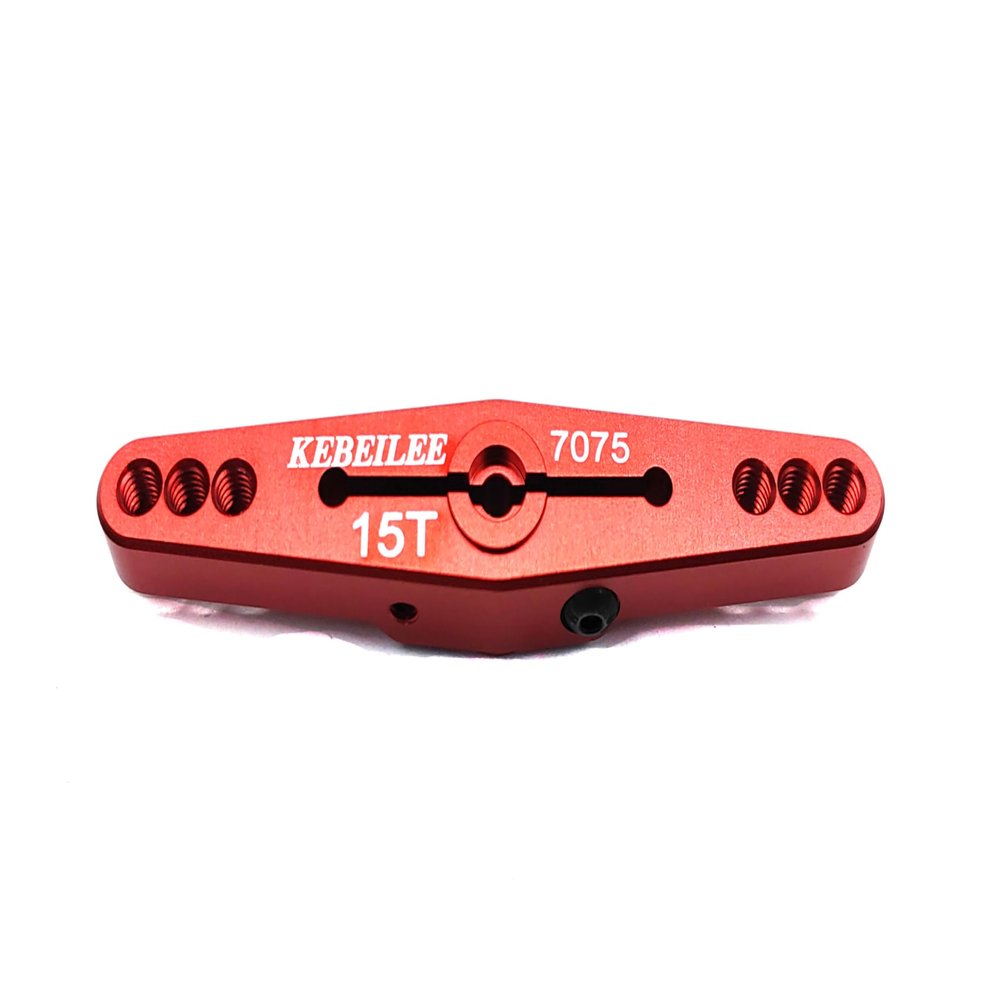 KEBEILEE CNC Alu 15T Dual Sided Steering Servo Arm Upgrade LOSI DBX-L E2.0 1/5 (red)