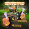 DYODYORC Remote Control Car, 2.4Ghz All Terrain Dinosaur Monster Truck Toys, RC Truck with Spay, Music, 3 Lighting Effects, Stunt Capable, Toy Gifts for Boys and Girls (Orange) view 4