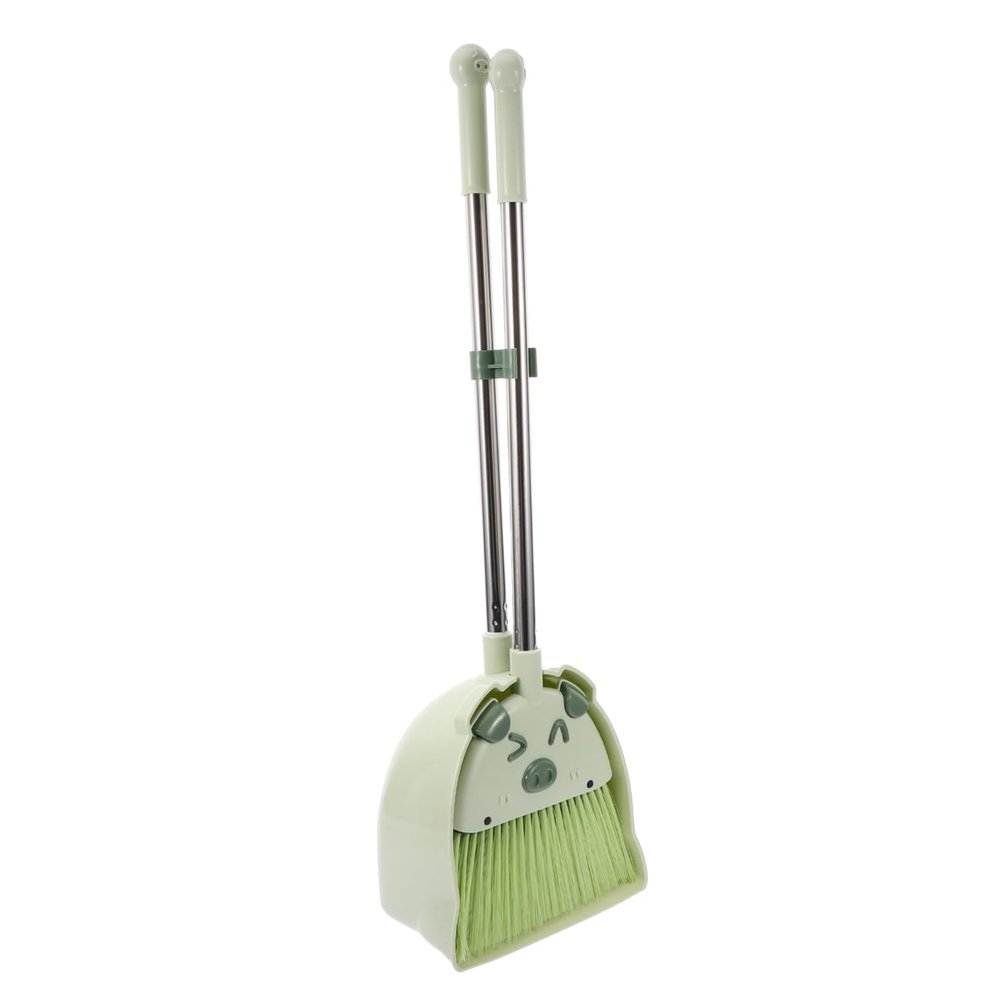 COLLBATH Kids Broom and Dustpan Set 2-in-1 Cleaning Tools Broom Dustpan Set for Kids Safe Material Family Use