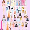Magnetic Dress Up Dolls,Magnetic Doll Dress Up Kits Magnetic Paper Dolls Pretend Play Set for Girls Ages 4 Years Up Kids Travel Activities Road Trip Car Ride Interactive Learning Image (I Set) view 1