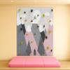 Climbing wall for kids, mountain climbing wall, wooden wall for kids - LEZUN Colorful mountains (6 panels, Pink mountains) view 2